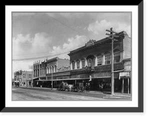 Historic Framed Print, Texas - Amarillo - A block on Main Street,  17-7/8" x 21-7/8"