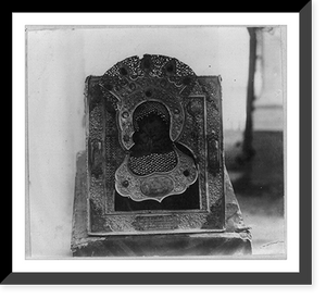 Historic Framed Print, Ikona F&#x0307;edorovskoi Bozh'ei Materi, pozhertvovannaia Mikhailom F&#x0307;eodorovichem Romanovym. Nakhoditsia nad iuzhn. vratami Uspenskago sobora,  17-7/8" x 21-7/8"