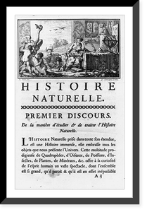 Historic Framed Print, Page 3 of Buffon, Histoire naturelle, generale et particuliere, vol. 1, (Paris, 1749),  17-7/8" x 21-7/8"