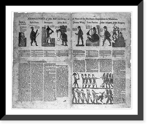 Antique Photo Print - Heiroglypics of John Bull's overthrow