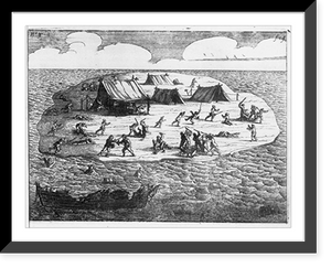 Historic Framed Print, [Fighting on an island after a shipwreck - Dutch East Indies - 16. ],  17-7/8" x 21-7/8"