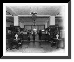 Historic Framed Print, Grace Dodge Hotel [lobby], Washington, D.C.,  17-7/8" x 21-7/8"