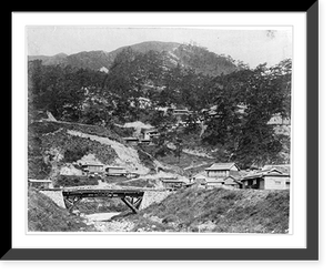 Historic Framed Print, [Views of Japan, collected during the world tour made by Ulysses S. Grant: Kobe, Oct. 10, 1879 - homes on hillside],  17-7/8" x 21-7/8"