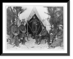 Historic Framed Print, Hilton Head, S.C. ca. Feb. 28, 1862. 3rd New Hampshire Infantry: Group of Company A,  17-7/8" x 21-7/8"