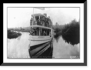 Historic Framed Print, Nearing the lower end of Blue Mountain Lake, [N.Y.],  17-7/8" x 21-7/8"