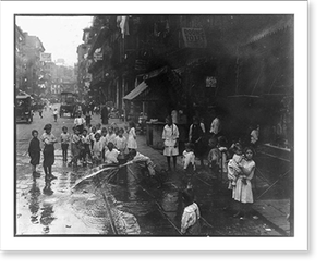 Historic Street Photo - New York City - Street play of children