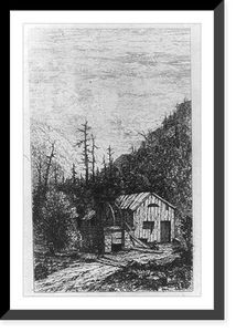 Historic Framed Print, [Old mill at Nesquehoning, Pa.],  17-7/8" x 21-7/8"