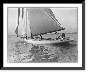 Historic Framed Print, Deck view of RESOLUTE [with bow to left],  17-7/8" x 21-7/8"