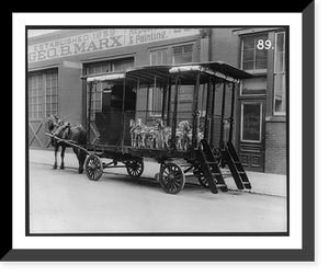 Historic Framed Print, Merry-go-round in wagon manufactured by George B. Marx; Brooklyn, N.Y. - 3,  17-7/8" x 21-7/8"