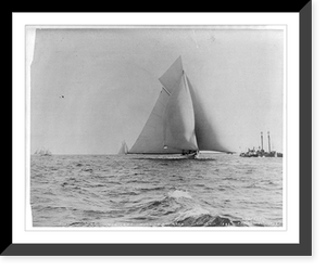 Historic Framed Print, VIGILANT [sailing yacht] winning the race,  17-7/8" x 21-7/8"