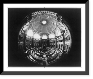 Historic Framed Print, [Main Reading Room. Library of Congress. 1979?],  17-7/8" x 21-7/8"