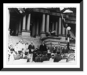 Historic Framed Print, Flag Day 1914 - Bryan, Daniels, Wilson, Breckinridge Long, Wm. Phillips, & Franklin D. Roosevelt,  17-7/8" x 21-7/8"