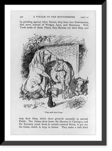 Historic Framed Print, [4 illus. of Gulliver's Travels] - 4,  17-7/8" x 21-7/8"
