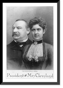 Historic Framed Print, President and Mrs. [Grover] Cleveland,  17-7/8" x 21-7/8"