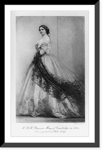 Historic Framed Print, Princess Mary, herzogin von Teck (of Cambridge), 1833-1897 - 4,  17-7/8" x 21-7/8"