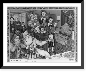 Historic Framed Print, Hanukkah,  17-7/8" x 21-7/8"