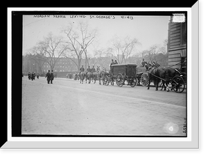 Historic Framed Print, Morgan Hearse leaving St. George's,  17-7/8" x 21-7/8"