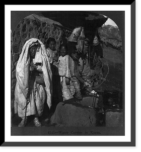 Historic Framed Print, Water carrier in Korea,  17-7/8" x 21-7/8"