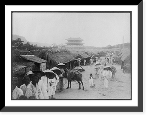 Historic Framed Print, East gate from outside, Seoul, Korea, 1896,  17-7/8" x 21-7/8"