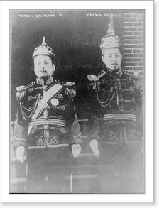 Vintage Photo Print - Korean Emperor Kojong and Crown Prince Yi Wang