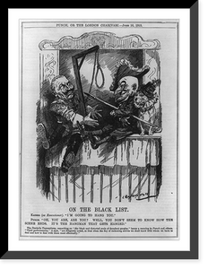 Historic Framed Print, On the black list. Kaiser (as executioner): I'm going to hang you." Punch: "Oh,  you are,  are you? Well,  you don't seem to know how the scene ends. It's the hangman that gets hanged"",  17-7/8" x 21-7/8"