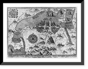 Map of Mexico City and enviorns, showign some buildings.Samuel Estradanus sculptist, Didac Cisneros inventor, Antique Poster