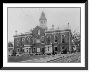 Historic Framed Print, Plymouth County Court House, Plymouth, Mass.,  17-7/8" x 21-7/8"