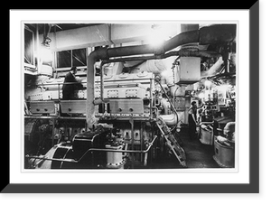 Leningrad. The atomic ice boat Lenin". Feeding the electrical station on the atomic boat. Two men are shown working in engine room", Vintage Wall Art