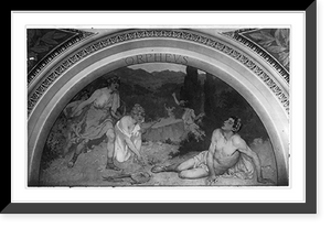 Historic Framed Print, Mural, Orpheus,  by Walter McEwen, in the Library of Congress,  17-7/8" x 21-7/8"