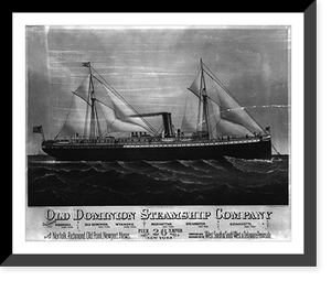 Historic Framed Print, Old dominion steamship company,  17-7/8" x 21-7/8"