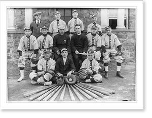 Antique Sporting Print - Baseball team, Eymard Seminary, Suffern, N.Y