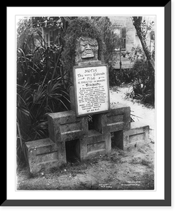 Monument erected in memory of Tolomato, a Seminole Indian chief, St. Augustine, Fla, Historic Reproduction