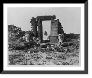 Historic Framed Print, Karnak (Th&egrave;bes) - premier pyl&ocirc;ne - ruines de la porte et des colosses, vues du point E.F&eacute;lix Teynard.,  17-7/8" x 21-7/8"