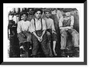 Some of the younger boys working in the Brazos Valley Cotton Mill at West, Vintage Wall Art