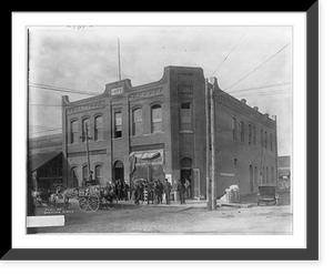 Historic Framed Print, Courthouse, Ada, Okla.,  17-7/8" x 21-7/8"