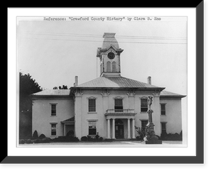 Arkansas courthouse: Crowaford County courthouse in Van Buren, Antique Poster