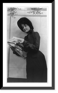 Antique Military - Young woman modeling - Antique Wall Decor Print