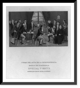 Historic Framed Print, [Guatemalan independence signing ceremony],  17-7/8" x 21-7/8"