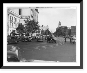 Historic Framed Print, D.C. Washington. Pennsylvania Ave. View near 14th and Pennsylvania,  17-7/8" x 21-7/8"