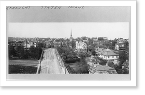Antique Bird's Eye View - New Brighton, Staten Island