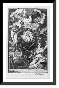 Allegory: Nature stands ready to strike the lyre, as Liberty presents medal to Washington; Fame blows her trumpet, and Astrea finds a part of the earth where she may fix her residence Classic Wal