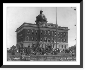 Photo taken during dedication ceremonies of New Taylor County Court House at Medford, Wisc, Historic Print