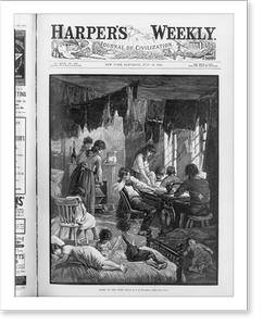Vintage Americana Print - Homes of the poor.drawn by T. De Thulstrup