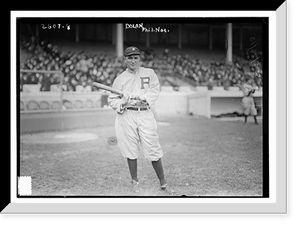 Historic Framed Print, Albert "Cozy" Dolin, Philadelphia NL, at Polo Grounds, NY (baseball),  17-7/8" x 21-7/8"