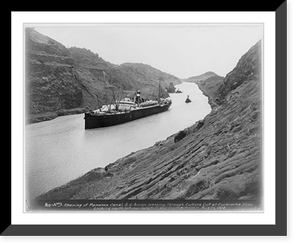 Historic Framed Print, Opening of the Panama Canal - 4,  17-7/8" x 21-7/8"