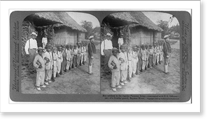 Antique Military - Boy soldiers in the regular Panama Army