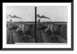 Train of the Chicago and North-Western Railway carrying logs in an unidentified yard Classic, Historic Reproduction