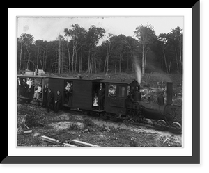 Historic Framed Print, Excursion logging train, Harbor Springs, Michigan,  17-7/8" x 21-7/8"