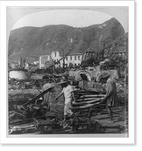Antique Photo Print - In the rum district, St. Pierre, Martinique, F.W.I
