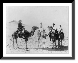 Historic Framed Print, Camel drivers,  17-7/8" x 21-7/8"